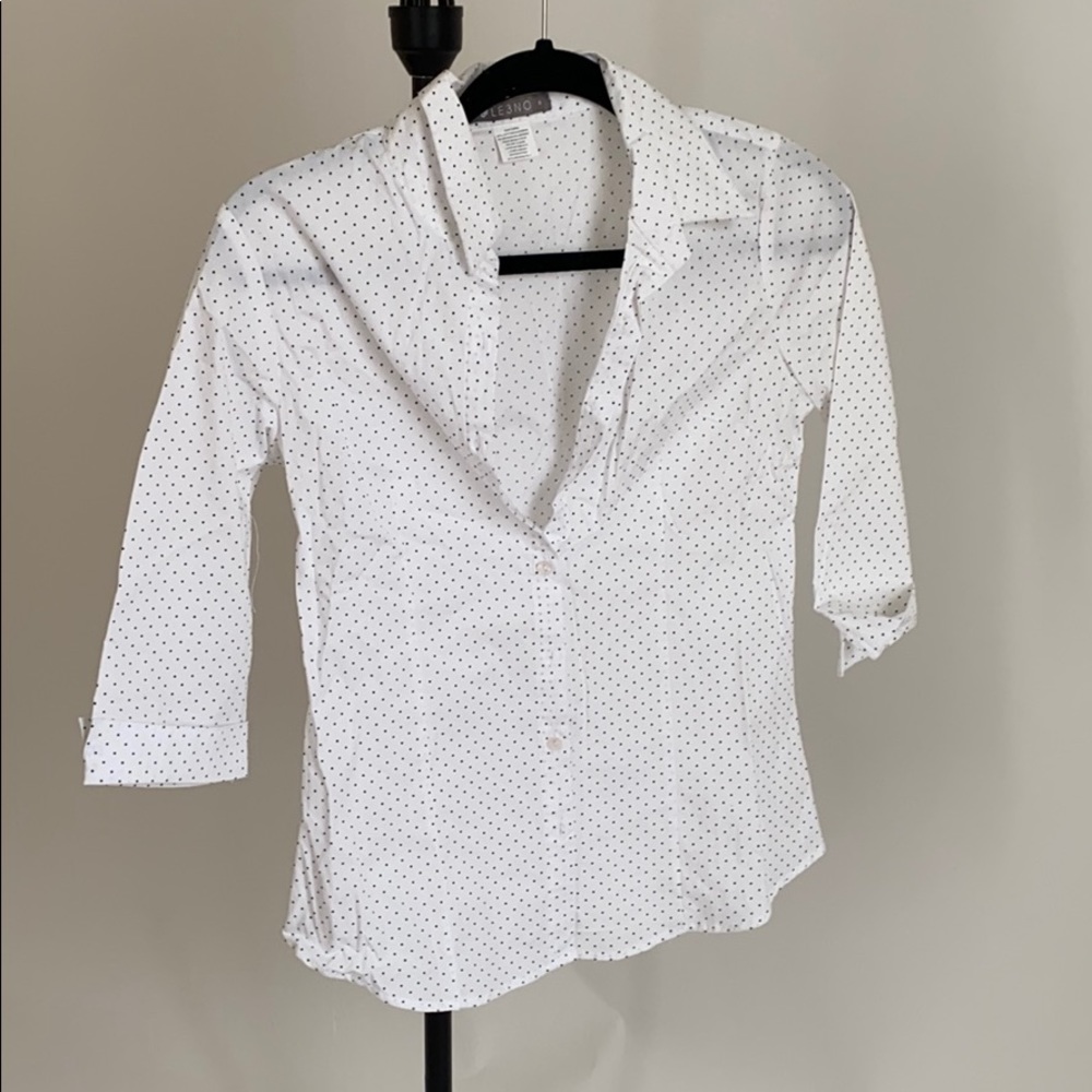 Work shirt. Short sleeve. Polka dot.